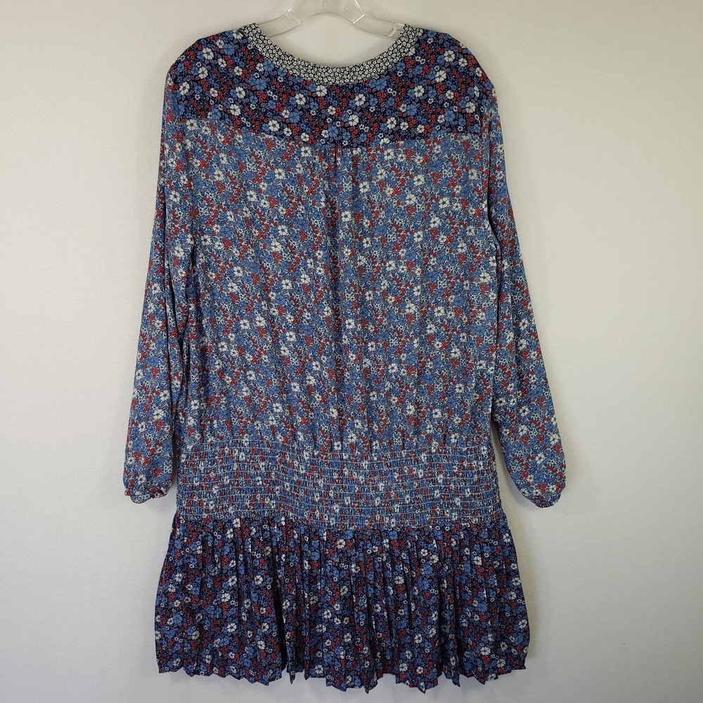 GAP Blue and Red Floral Long Sleeve Dress - Picture 3 of 7